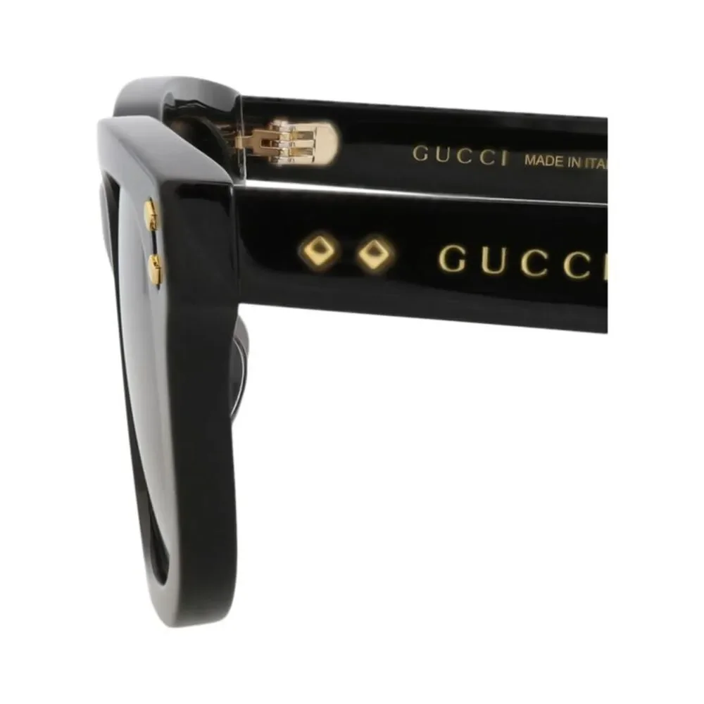 Gucci Square-Frame Recycled Acetate Sunglasses Black Womens